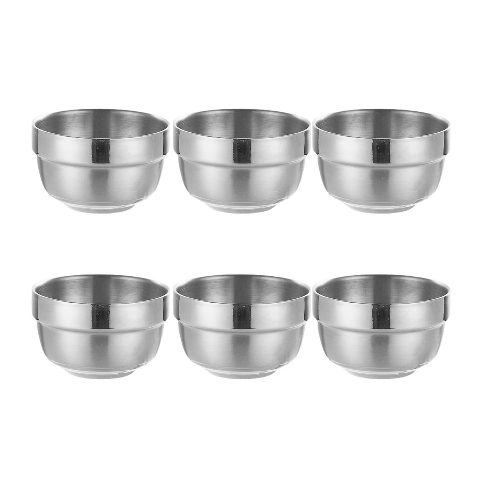 Tsophreniq 6 Pack Metal Camping Cup Coffee 80ML Drinkings Cups 304Stainless Steel Beverage Suitable for Outdoor Activity Metal Cups