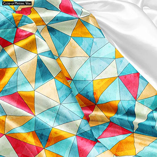 Image of ArtzFolio Vintage Triangles | Reusable Sack Bag | Bag for Gym, Storage, Vegetable & Travel