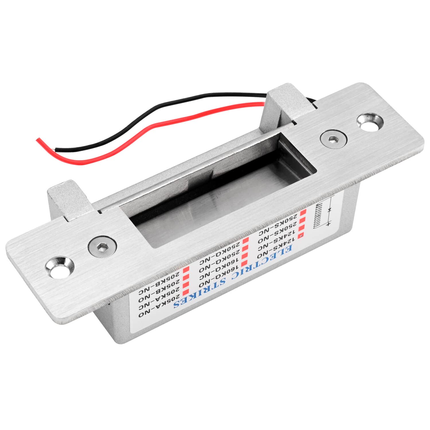 Serratura elettrica ANSI Standard Heavy Duty Fail-Secure/Fail-Safe regolabile 12V DC per sistema di controllo accessi porte serrature cilindriche argento