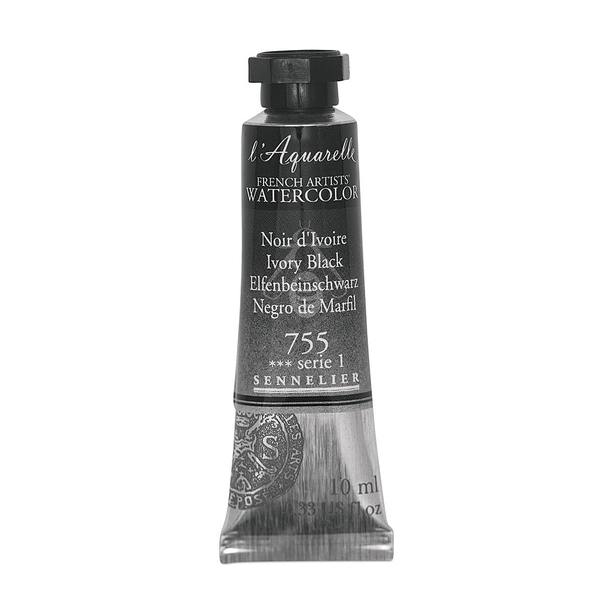 Sennelier Black/Ivory L'aquarelle Watercolour 10Ml Tube S1 - (755)