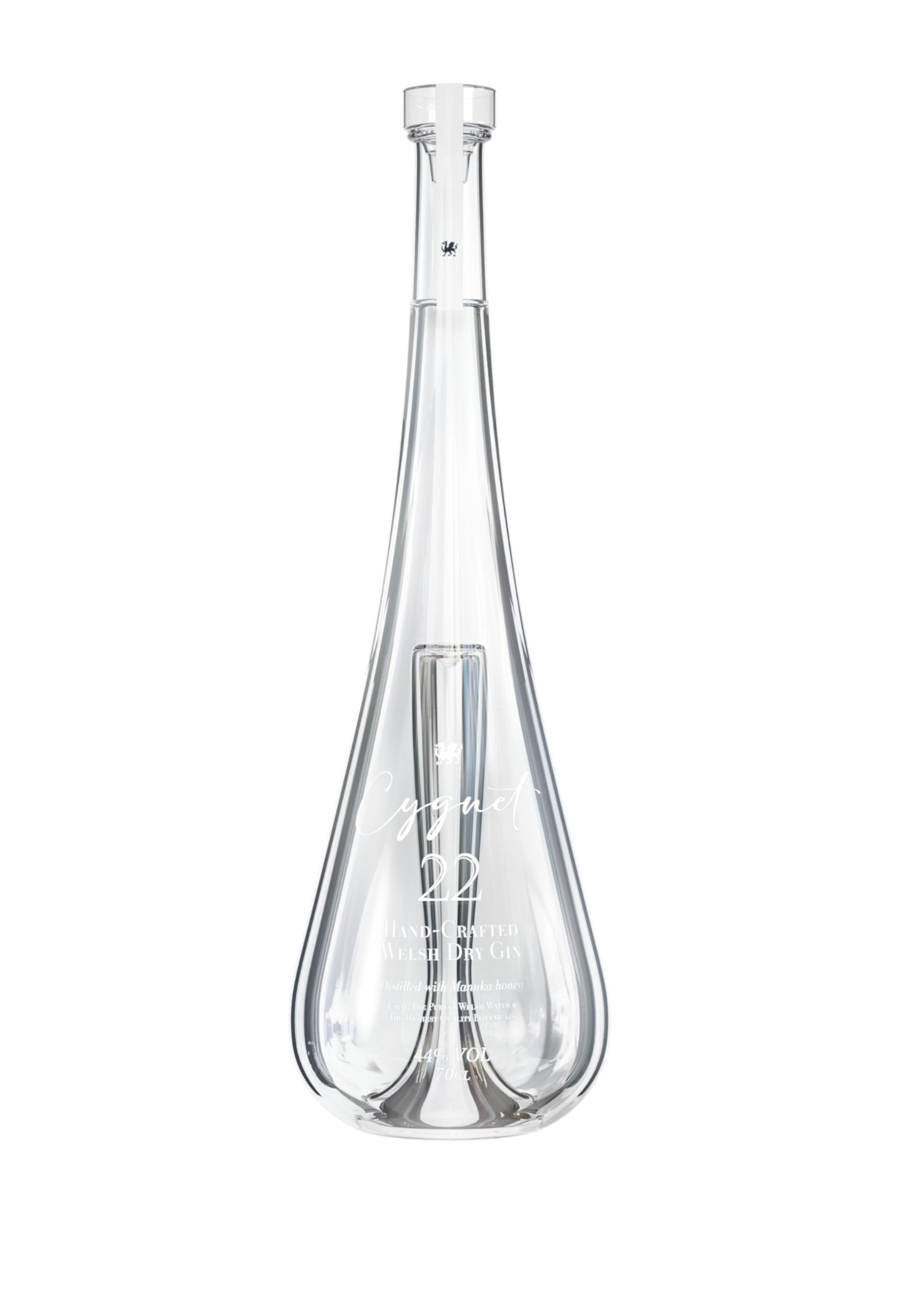 Cygnet 22 | The World’s Most Luxurious Gin | Welsh Dry Sipping Gin | Great in Cocktails including Martini | Cocktail Mixer for Negroni & Tom Collins | Luxury Gin For All Occasions | 44% ABV, 70cl