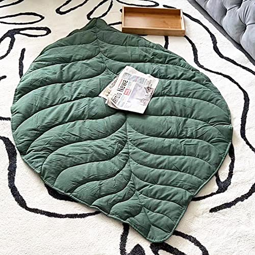 3D Leaves Shaped Pet Blanket,Cushion Household Dog Blanket Or Cat Blanket, Warm A Soft, Plush Blankets For Dog Bed A Cat Bed Couch Sofa, Green #TOP5