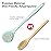 BEDELITE Back Bath Brush Long Handle for Shower of 2 - Soft Shower Brush for Men & Women,Back Brush Scrubber - 16.4 Long Skin Exfoliator for Bath Scrubber Body Brush2 Pack, Blue & Ivory