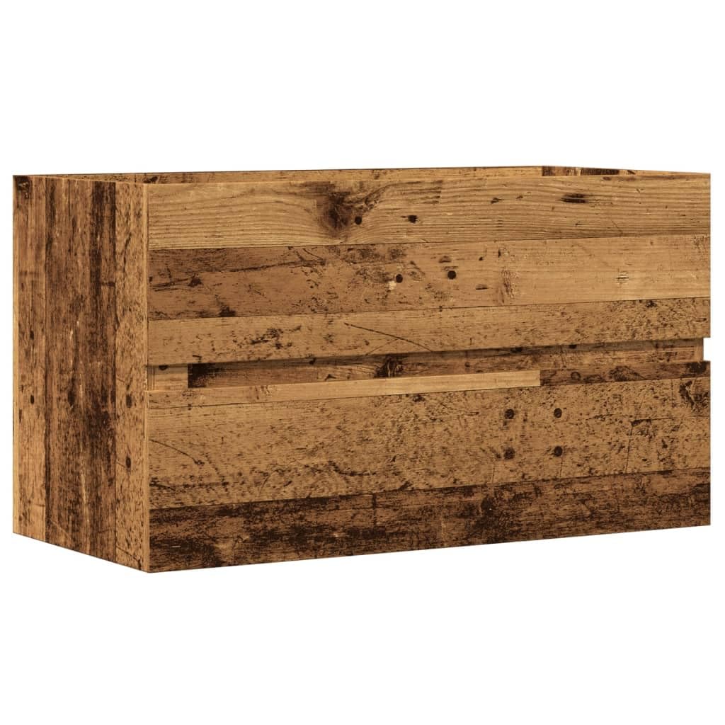 Łazienkowa szafka wisząca wygląd starego drewna 80 x 38,5 x 45 cm