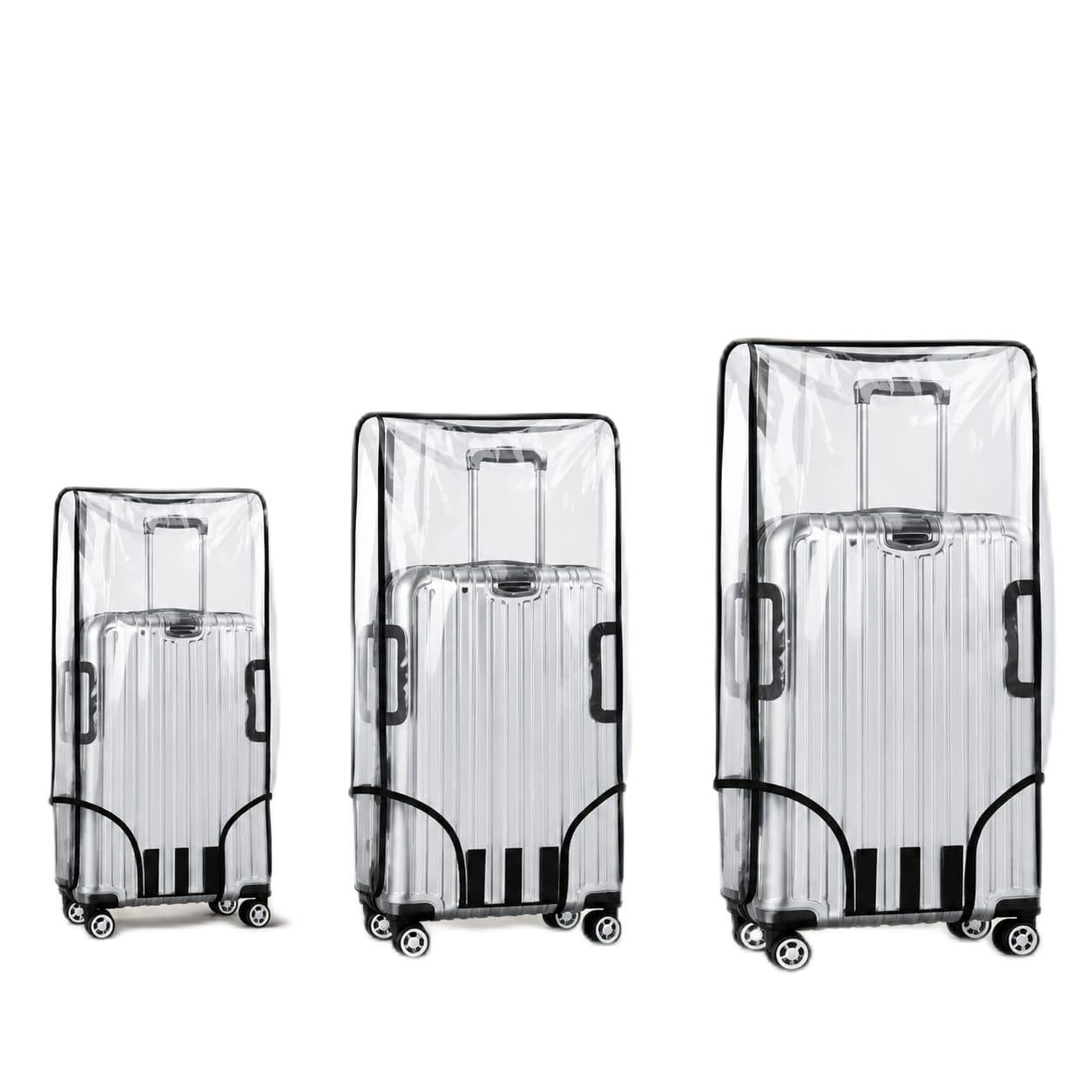 Clear Trolley Cover Set of 3 for 20, 24 & 28 Inch Suitcases | Waterproof & Anti-Dust, Scratch-Resistant, High-Elastic Fabric, Secure Buckle Closure, Handle Cutouts-image-48
