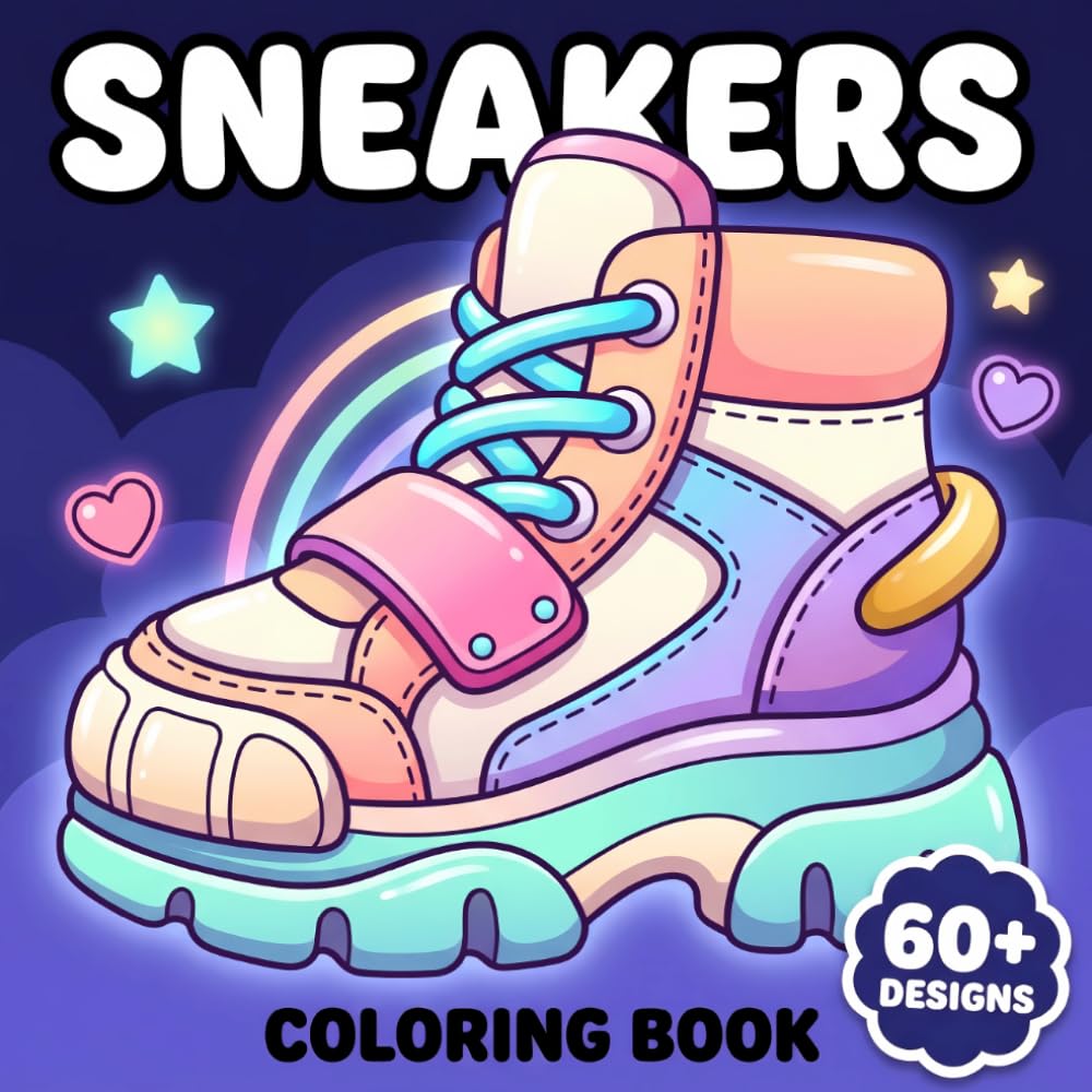 Sneakers Coloring Book: Bold And Easy Shoe-Inspired Pages For Adults And Teens Looking For Relaxation, Creative Play, And Fashion-Themed Fun