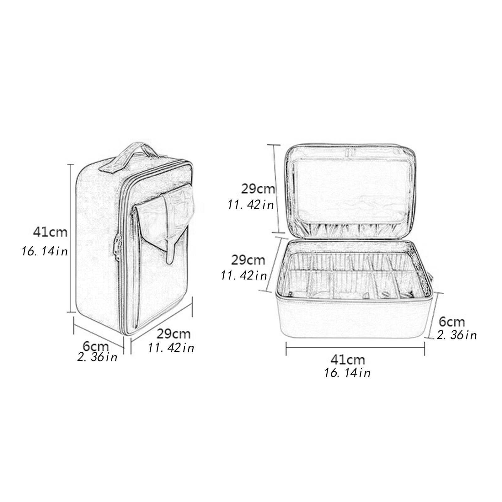 Zaino Porta Accessori Parrucchieri Borsa Viaggio Capelli con Scomparti Regolabili Chiusura Pratica Sicura Manico Comodo E Tracolla Realizza, Nero