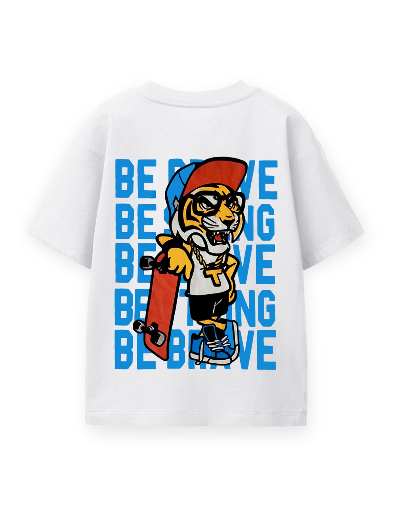 Trampoline Kids Oversized Cotton T-Shirt for Boys & Girls | Big Fun Prints | Soft & Comfy Cotton Fabric | Unisex Graphic Tee for Everyday Wear | Relaxed Fit | Pack of 1-picture-13