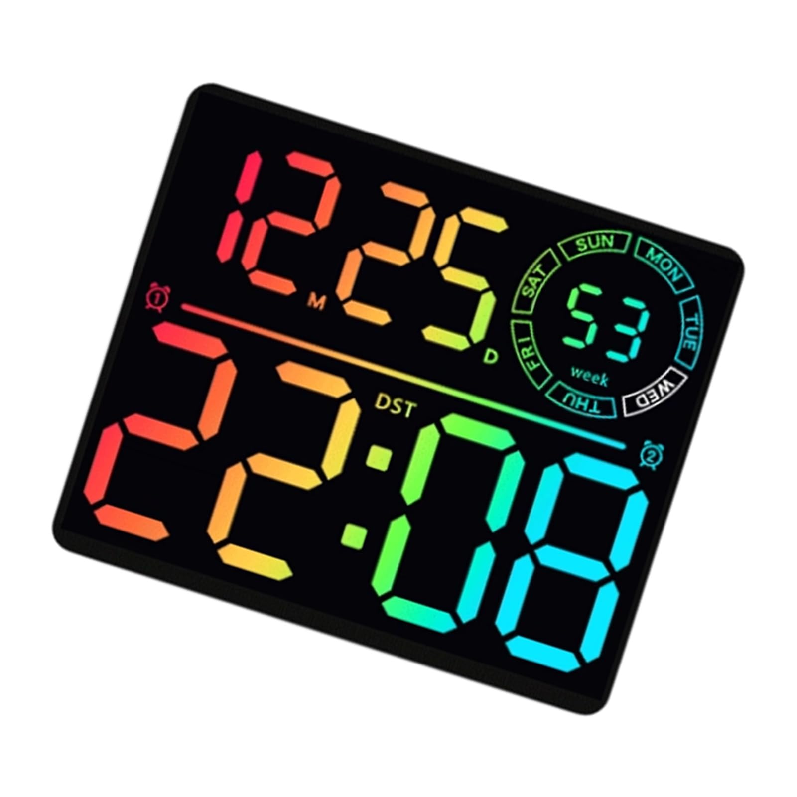 Kalttoy Illuminated Digital Clock with LED Display and Timer Function Battery Operated Electronic Clock for Home and Offices LED