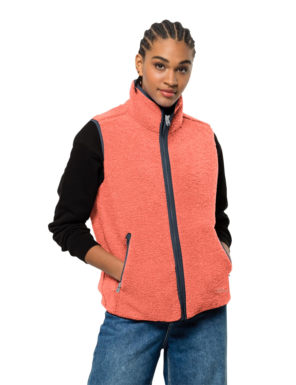 Jack Wolfskin Damen High Curl Vest W Fleece-Jacke, night blue, XS