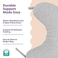 Vista 4 de Boppy Anywhere - Almohada de lactancia de viaje, compacta, ergonómica y almohada de lactancia materna con cierre de presión y bucle para colgar