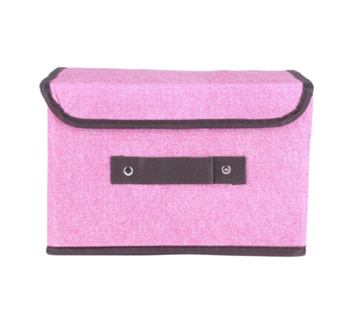 Torby Przechowywania Pojemniki Do Przechowywania Z Pokrywkami Składany Kosz Grubej Tkaniny Uchwytem Organizer Szuflady Komody Organizator(D,25 * 19 * 16cm)