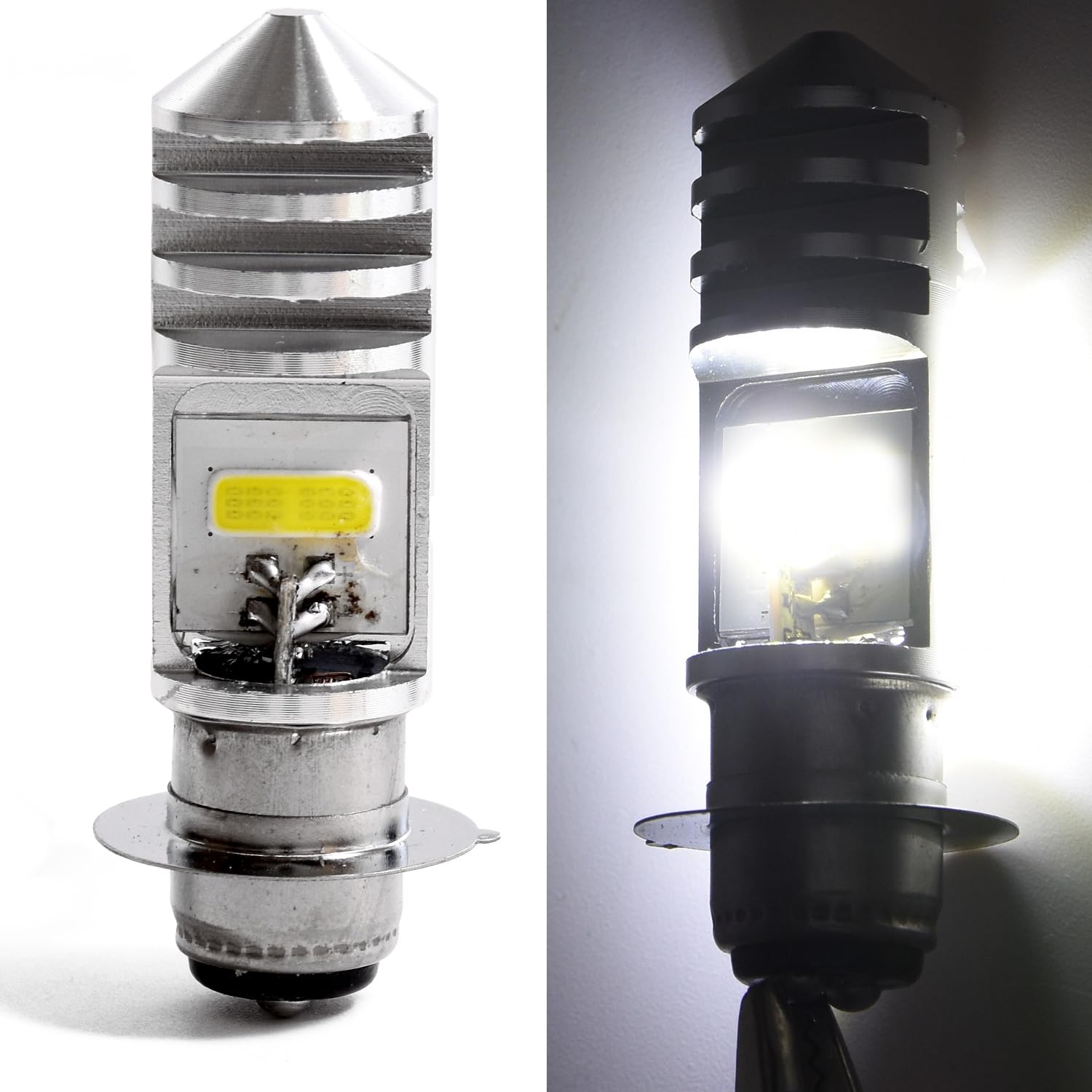 Cedarphil] P15D Led Headlight For Motorcycles, Ph7 Led Bulb, Dc/Ac 