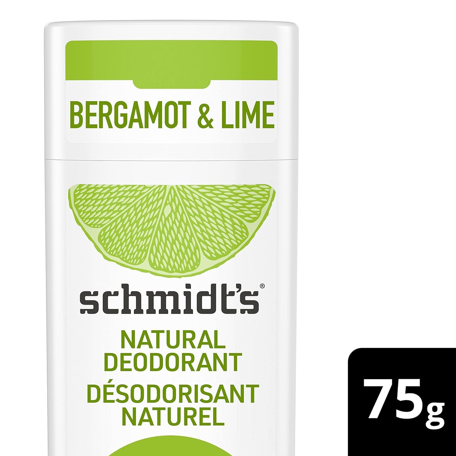 Schmidt's Aluminum Free Natural Deodorant For Women And Men, Bergamot & Lime With 24 Hour Odor Protection, Certified Cruelty Free, Vegan Deodorant, 2.65oz 2 Pack