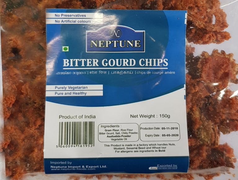 Seelans Dried Bitter Melon or Dried Bitter gourd rings | Premium Quality all natural Sri Lankan Bitter gourd Chips 150G | Pure & Healthy