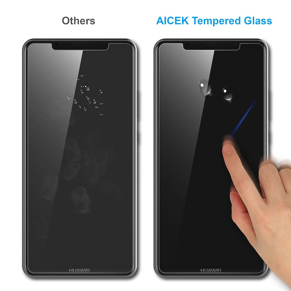 AICEK [2 Pack] Huawei Mate 10 PRO Pellicola Protettiva, Mate 10 PRO Screen Protector Toccare Pellicola Protettiva in Vetro temperato per Huawei Mate 10 PRO Vetro Trasparenza