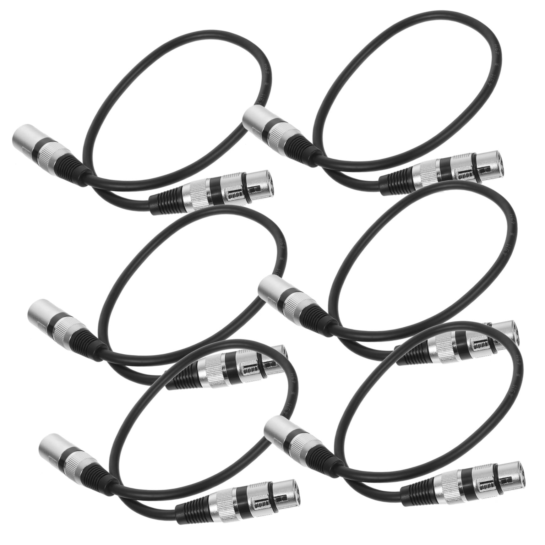 HEMOTON Microfono Trasmissione Efficiente e Portabilità Facile Maschio a Femmina 3 Pin Cavo Xlr in Rame Puro senza Ossigeno, Confezione 6 Pezzi per Sistemi Audio Ktv
