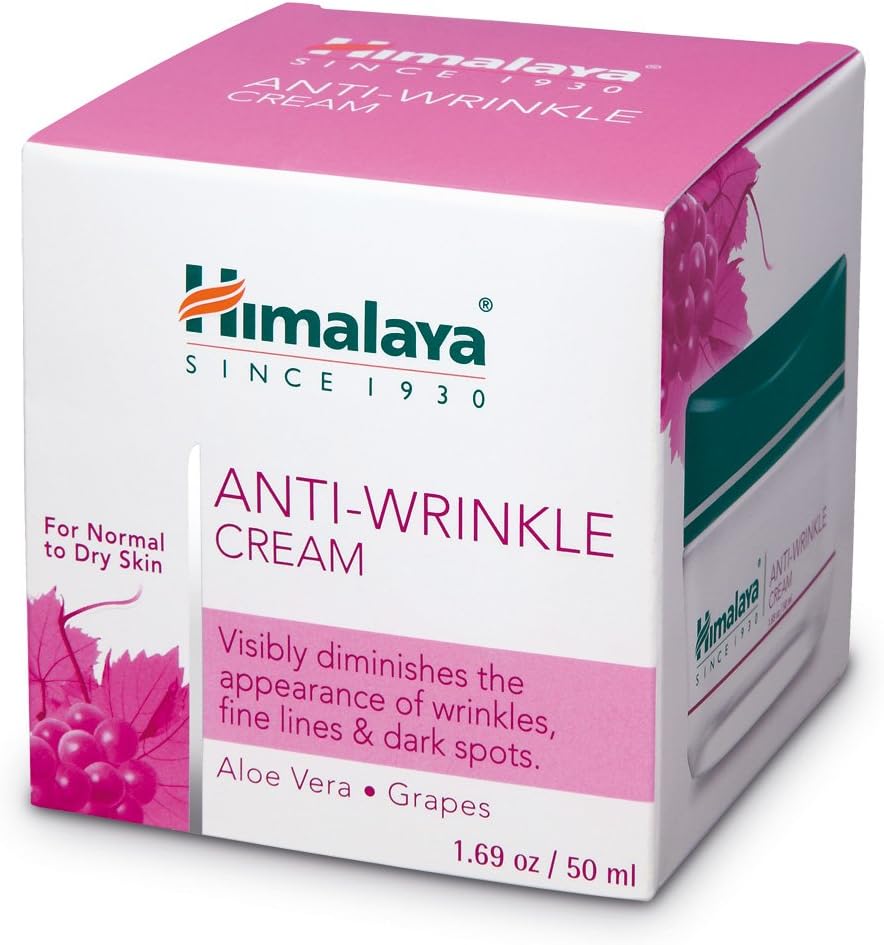 Himalaya AntiWrinkle Cream with Grapes and Aloe Vera,Reduces wrinkles,Fine Lines and Age Spots,1.69 oz/50ml