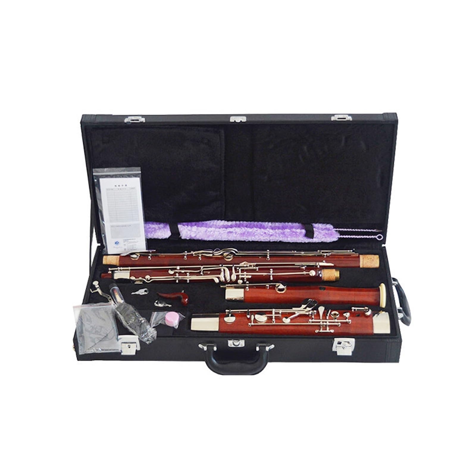 Clarinet Dla Początkujących Obój Basowy Fagot C Klucz Klonowy Z Litego Drewna Profesjonalny Instrument Dęty Drewniany(A)