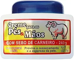 Creme para os Pés & Mãos com Sebo de Carneiro San Jully 240g
