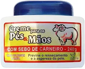 Creme para os Pés & Mãos com Sebo de Carneiro San Jully 240g