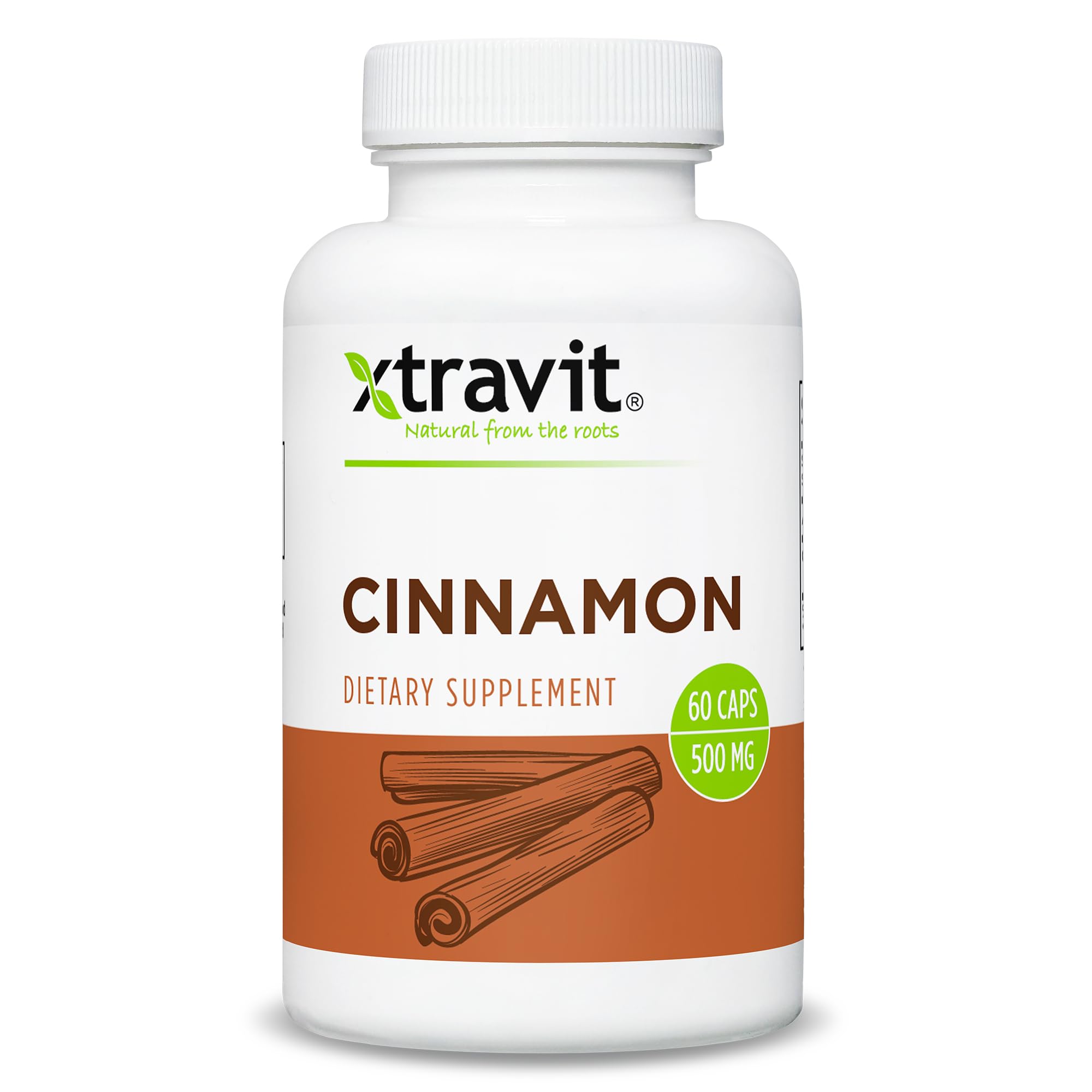 Cinnamon Bark Supplement Natural Energy Metabolism Digestive Support for Men Women - Promotes Collagen for Healthy Hair Skin