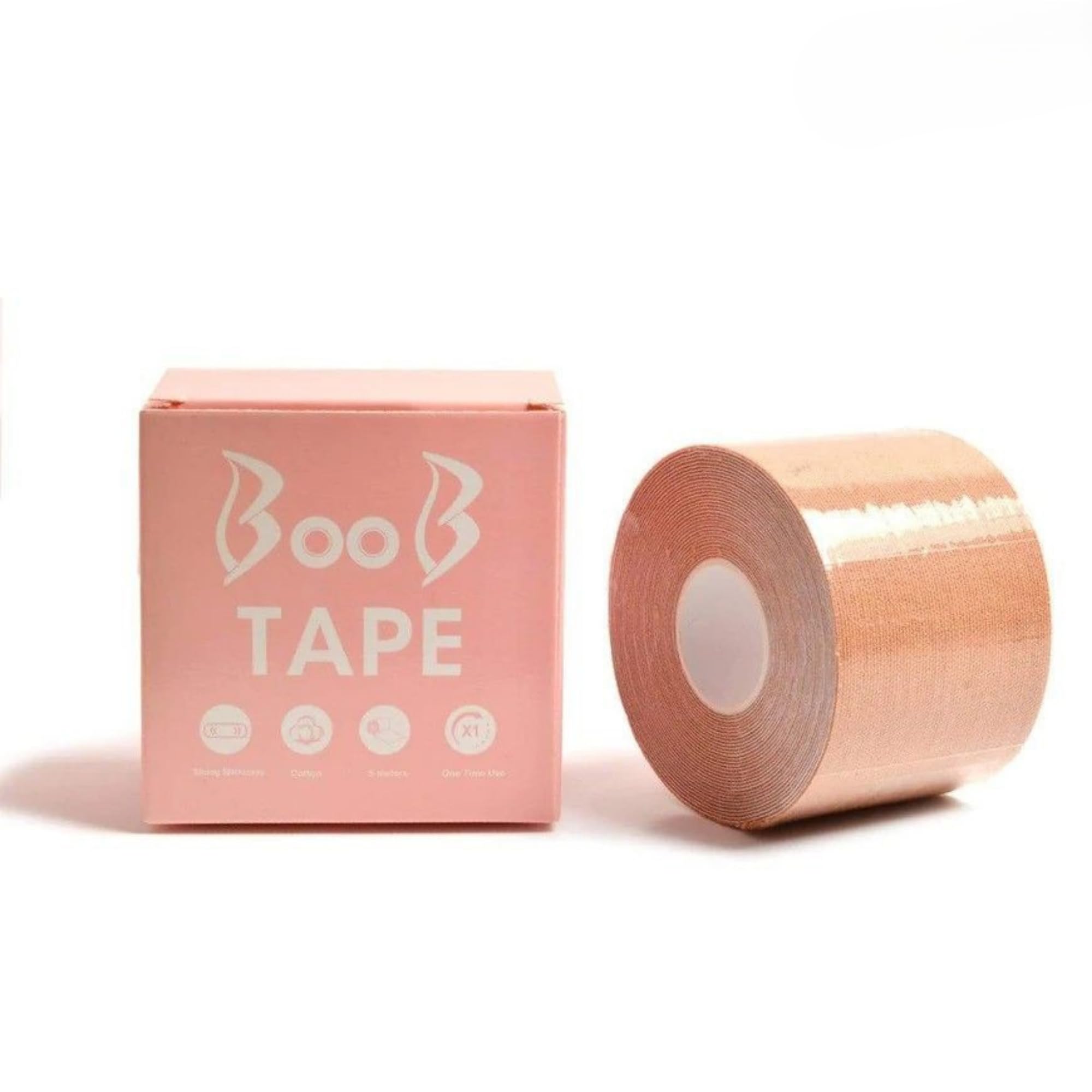 Boob Tape for Women | Strong Breast Lift Tape for Backless, Strapless Dresses | Waterproof, Sweatproof Body Tape for Lift & Support | Skin-Friendly, Invisible Tape with Nipple Covers | Nude