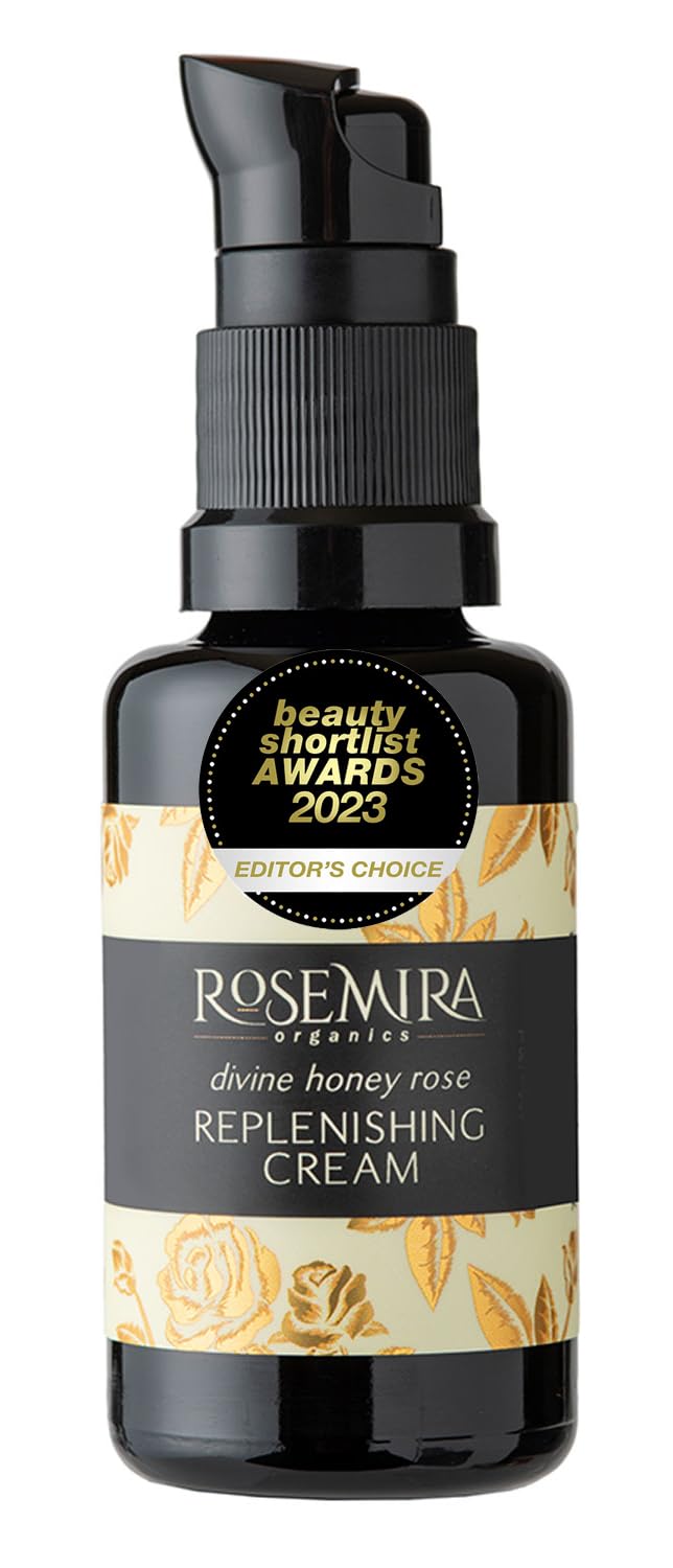 Rose Day Cream for Dry Mature Skin for Neck and Face - Oils of Rosehip & Olive and Essential Oils of Bulgarian Rose, Neroli, and Honey - Age Spots Rosacea Anti-Aging - 1 Month Supply - Made in USA