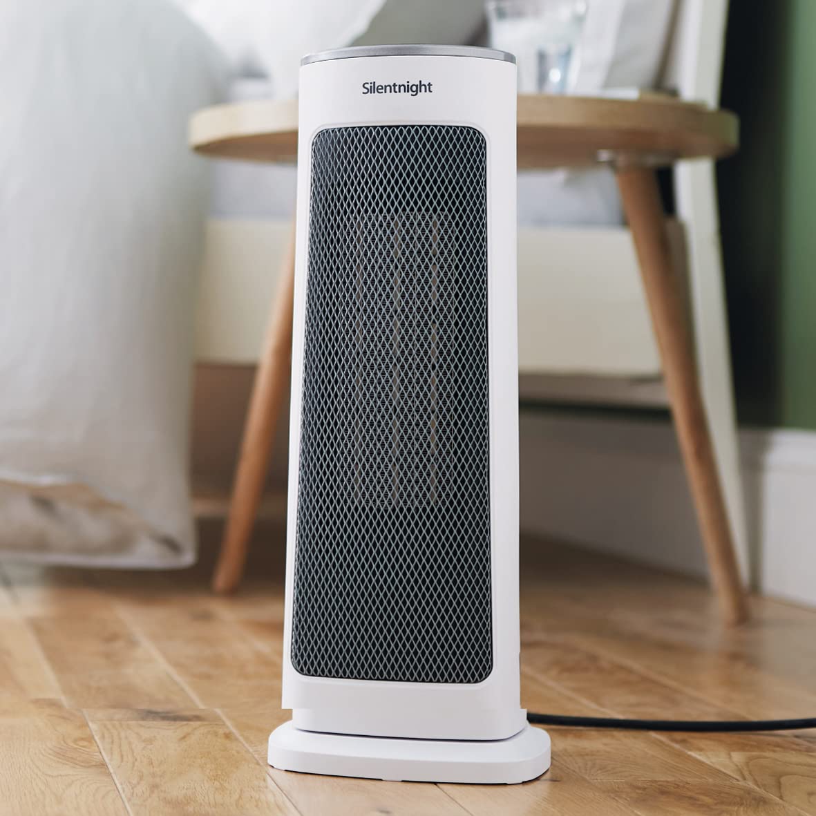 Silentnight 38379 Tower Fan Heater with Remote Control/Oscillating Fan  Function / 12 Hour Timer/Efficient PTC Ceramic Heating Element/Touch  Controls/Tip-Over Protection/White Colour: Buy Online at Best Price in UAE  - Amazon.ae