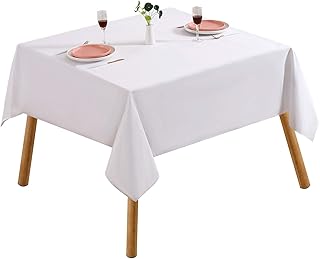Surmente 52 x 52 Tablecloth Polyester Square Table Cloth for Kitchen Dinning Party Wedding Rectangular Tabletop Buffet Dec...