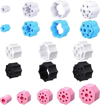 Tvoip Cup Turner Foams Tumbler Spinner Foams 7 Styles 9 Pieces Replacement Turner Foam Insert for 1/2 & 3/4 Inch PVC Pipe, Fit for 10 to 40 oz Tumblers Bottles Cups Tumbler Spinner