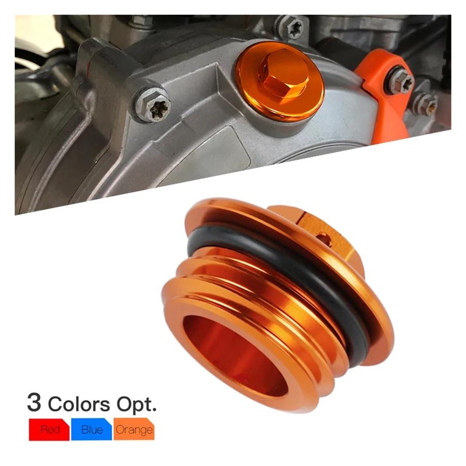 Per KTM 690 Enduro R 2008-2023 690 SMC-R 790 DUKE 890 DUKE 2019-2023 1290 SUPER DUKE R GT 2014-2023 Tappo Di Riempimento Dell'olio Motore(Orange)