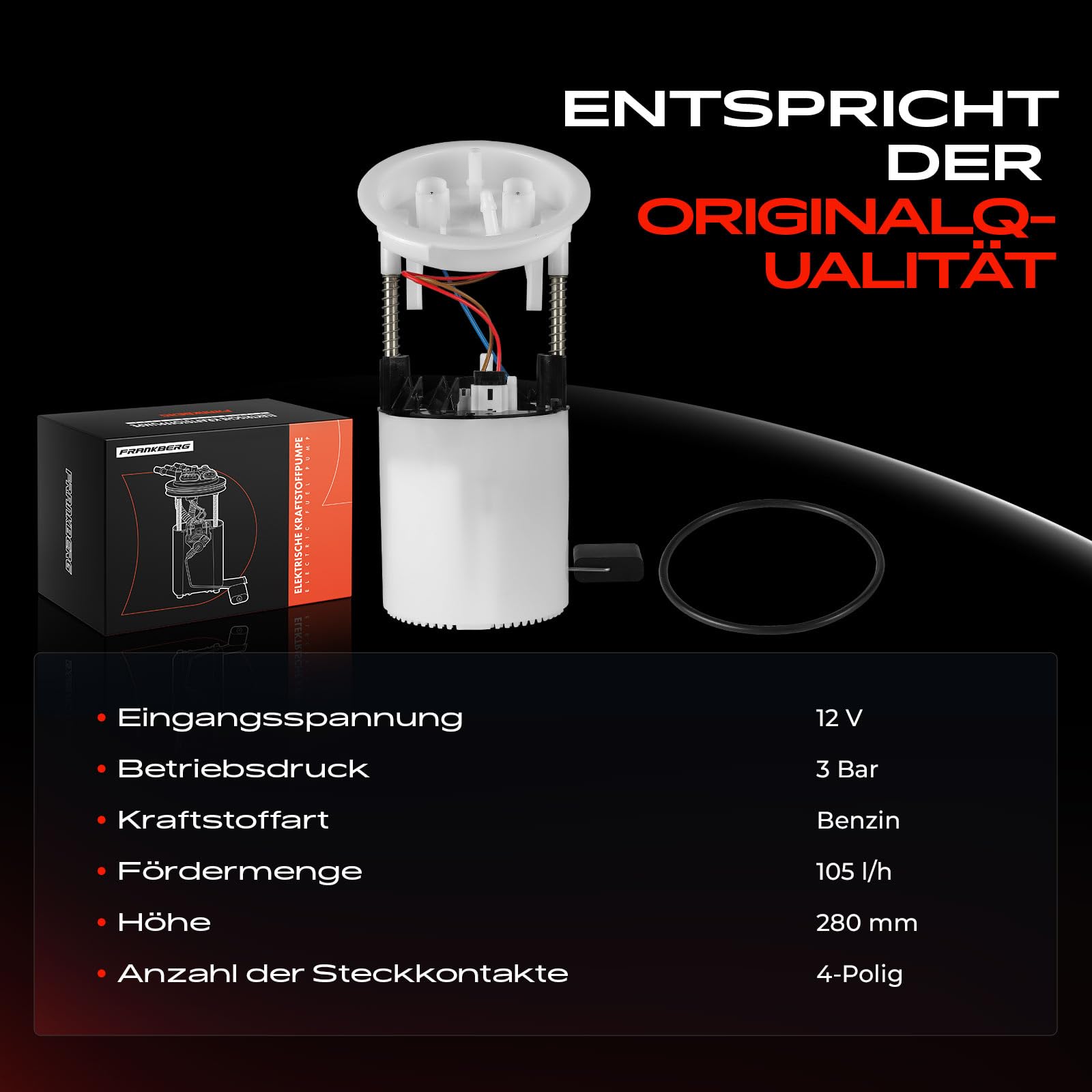 Frankberg Fuel Pump Petrol Pump For E81 E82 E84 E87 E88 E90 E91 E92 E93 1.6L 2.0L 2.5L 3.0L Petrol 2004-2015