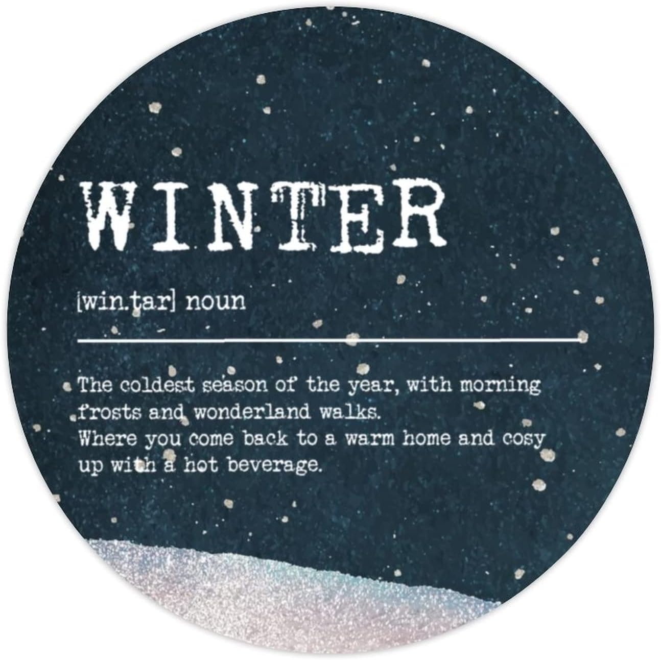 Bomehhjuli Winter Stickers 10 Pcs Primitive Sayings Decals Stickers Word Description