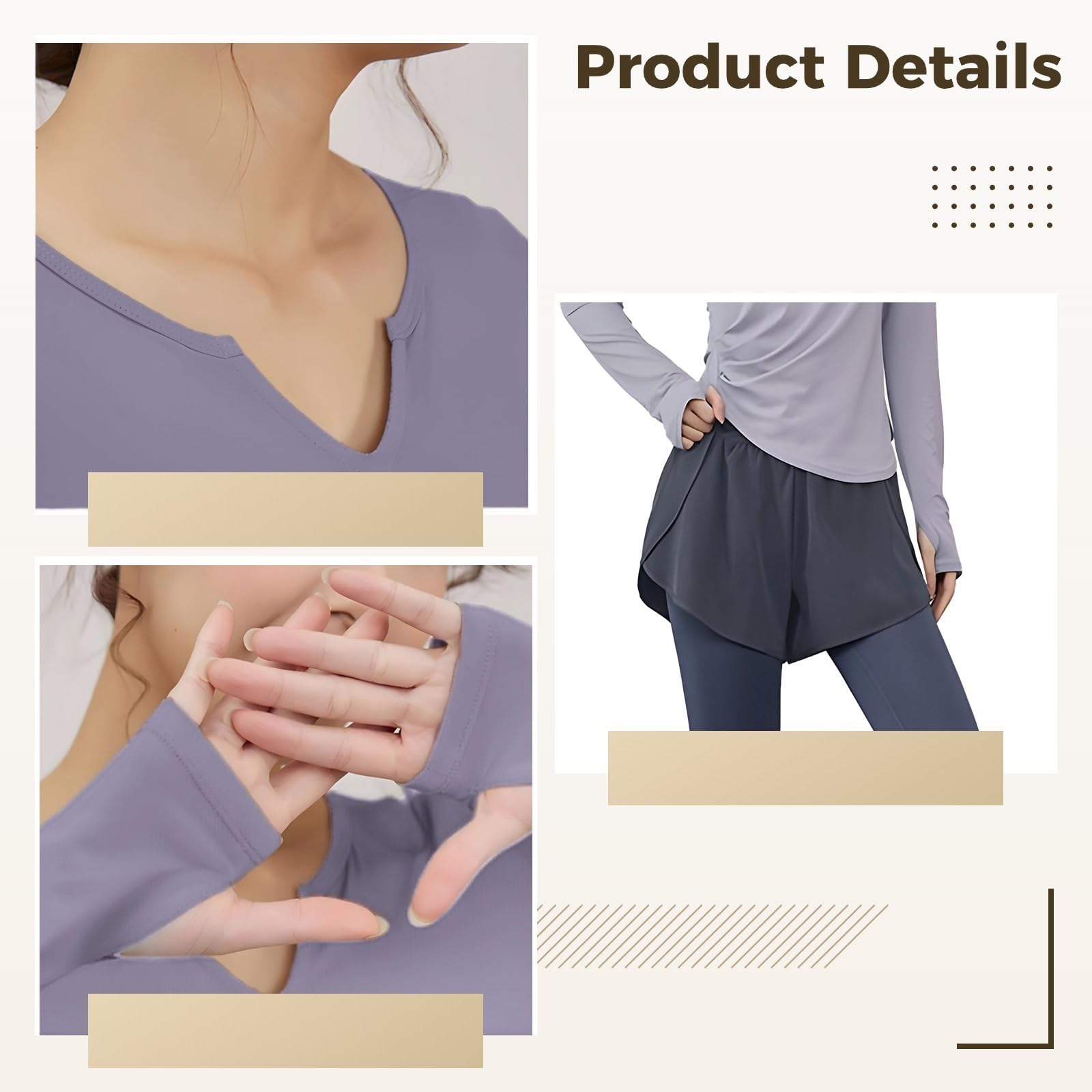 Tenue de Pilates noire XXL pour femme, comprend un haut à manches longues et un short ou des leggings, des vêtements de sport en polyester-élasthanne