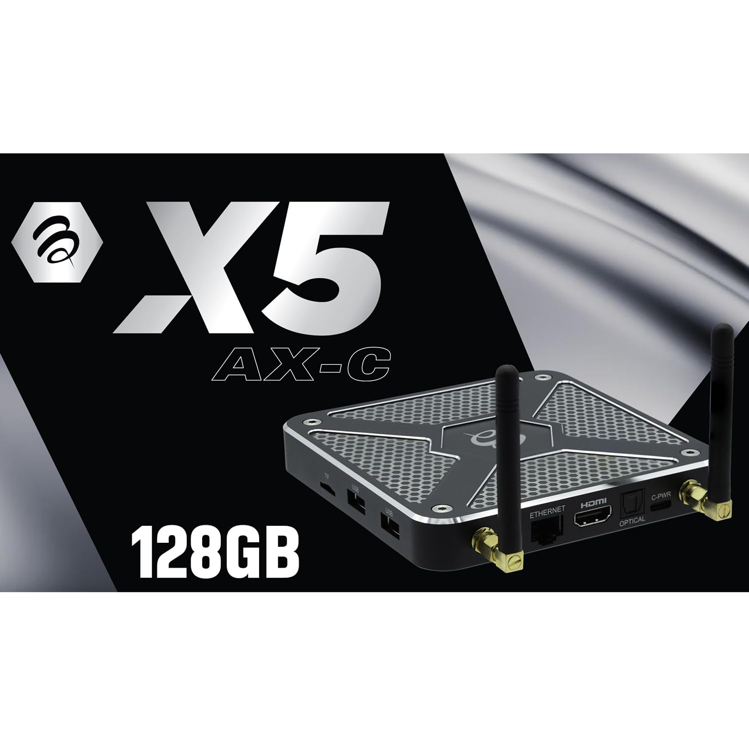 BuzzTV X5 AX-C 4K TV Box, 4GB DDR4 RAM, 128GB Expandable Storage
