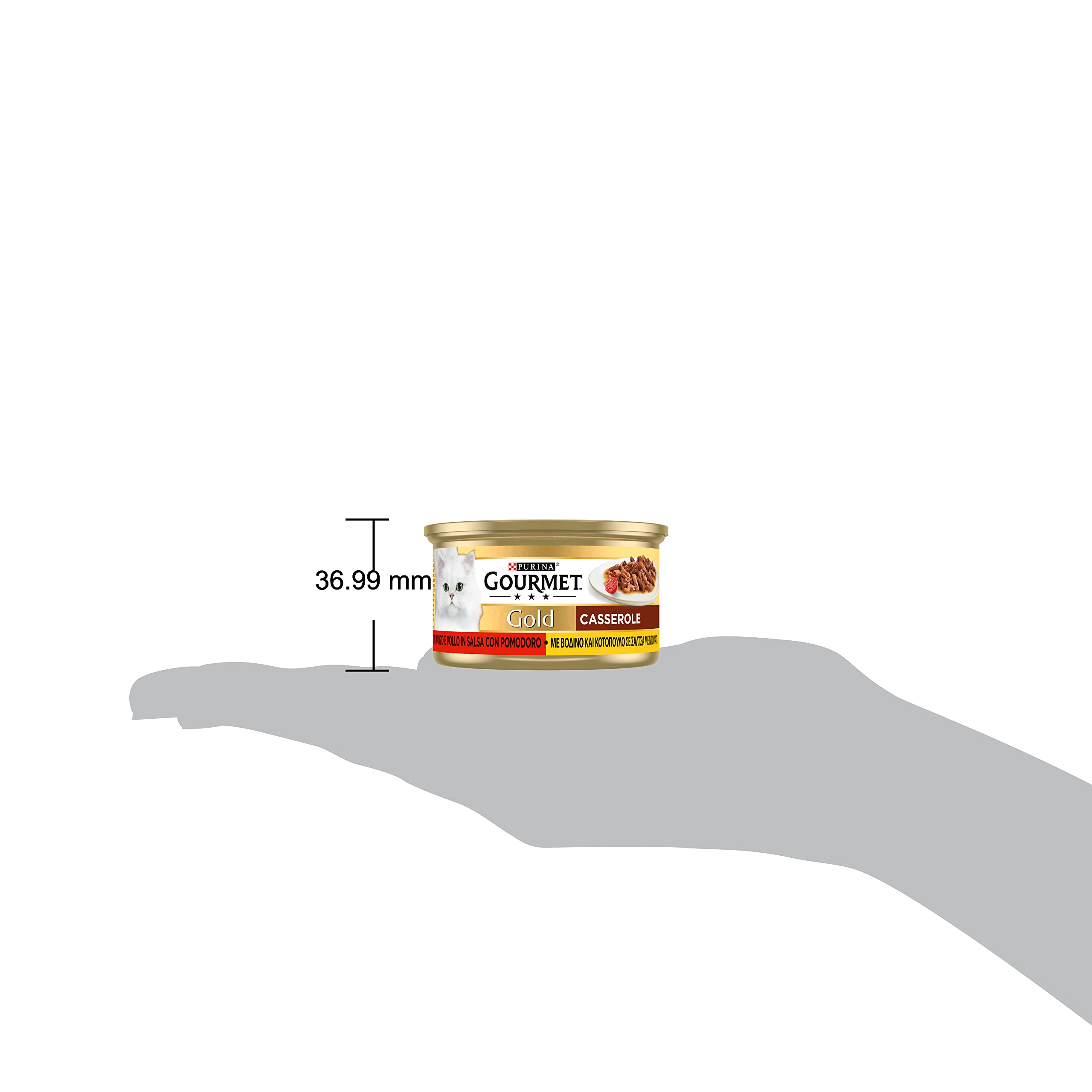GOURMET Gold Casserole Cibo Umido per Gatti Adulti Bocconcini in salsa con Manzo e Pollo e Pomodoro 24 Lattine da 85g