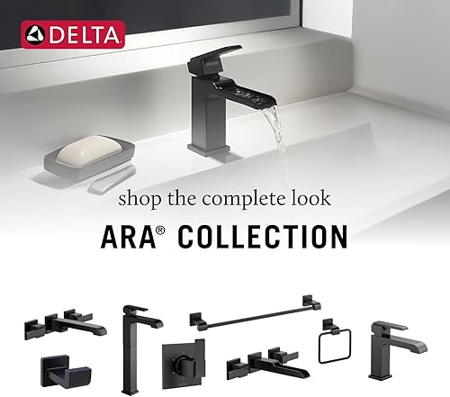Miniatura 5 de DELTA FAUCET T4768-BL Ara - Soporte de cubierta con desviador, negro mate