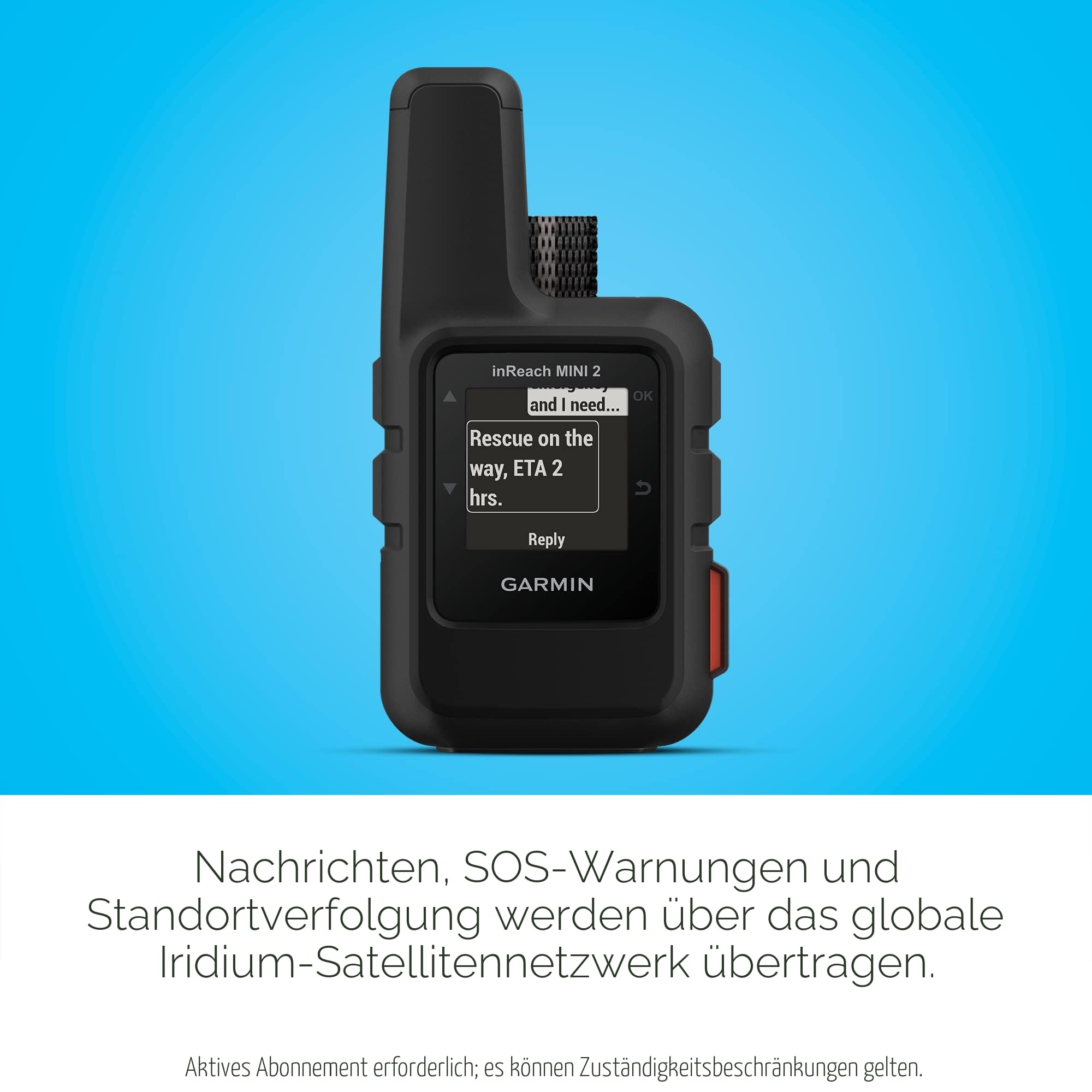 Garmin inReach Mini 2, Leichter und kompakter Satellitenkommunikator, Wandern Handheld, schwarz