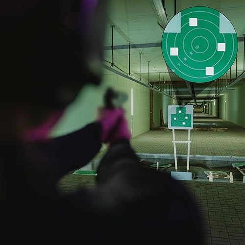 Miniatura 4 de 4000 unidades4 rollos de calcomanías de objetivo, 0.87 pulgadas cuadradas, calcomanías de tiro para práctica de campo de tiro (blanco)