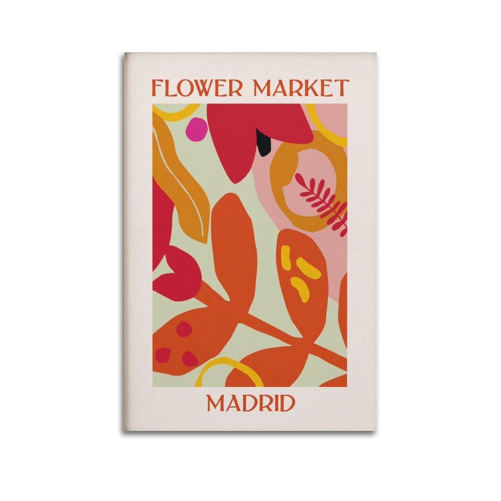 xiaoxiaoshen Flower Market Madrid Botanical Canvas Poster Wall Art Prints Room Aesthetic Murals Bedroom And Living Decorations 24x36inch(60x90cm)