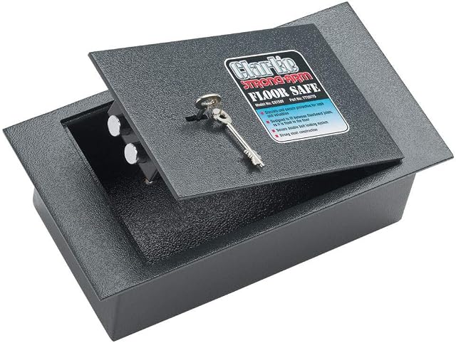 CLARKE FLOOR SECURITY SAFE WITH KEY OPERATED LOCK 4.4 LITRES