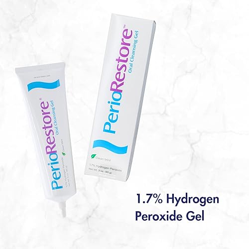Miniatura 2 de Perio Restore Gel Tubo de 3 onzas Gel de Tratamiento de Limpieza Oral con Peróxido de Hidrógeno al 1,7%. Sabor a Menta
