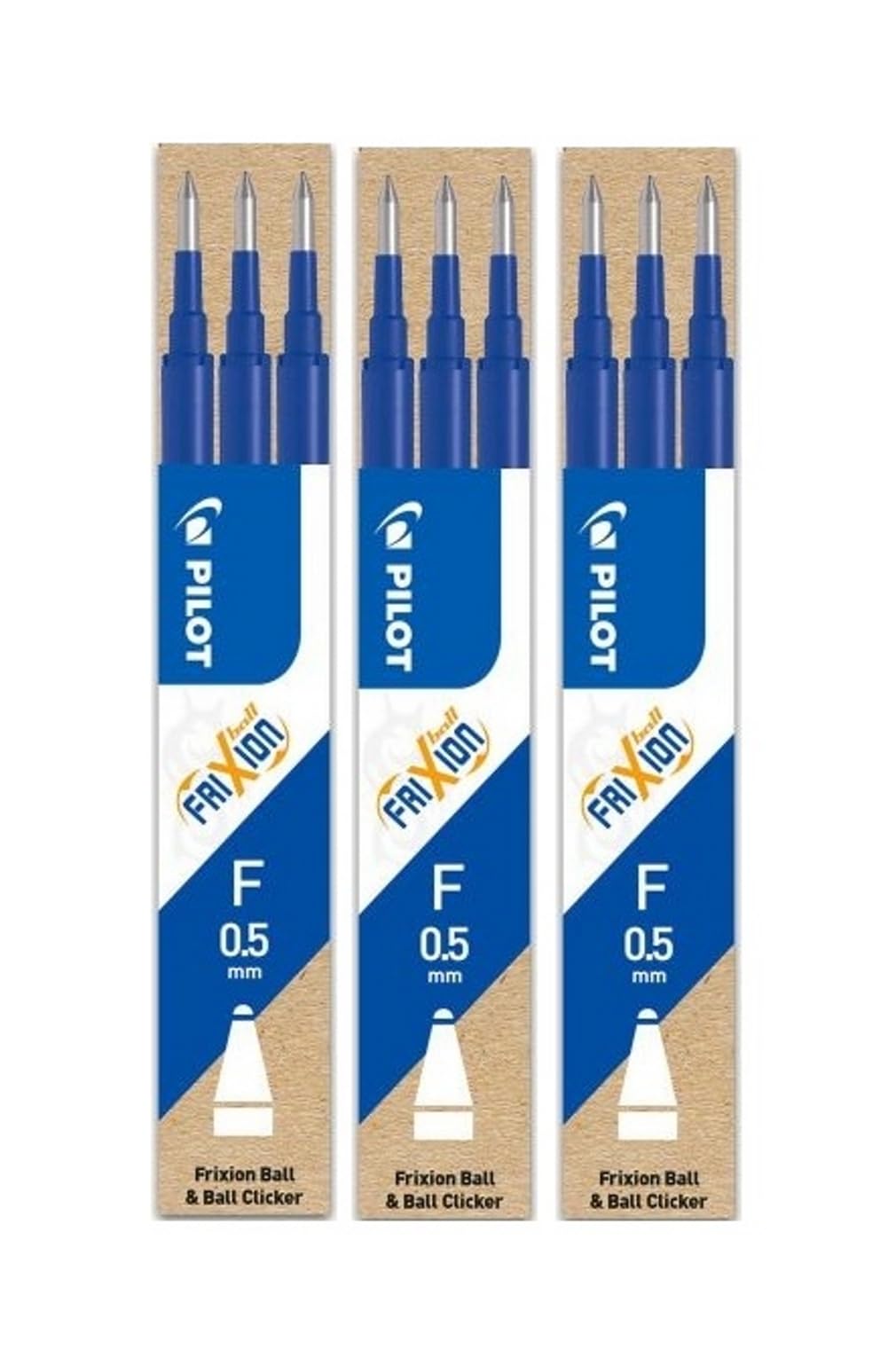 Pilot Frixion Ball Mine 0,5 recharge stylo roller effaçable bleu ecriture fine