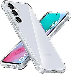 USTIYA Capa para Samsung Galaxy M54 5G Uso Resistente, Bumper Absorção Choques em TPU Transparente Protector Câmera Espessamento nas Quatro Pontas da Carcasa