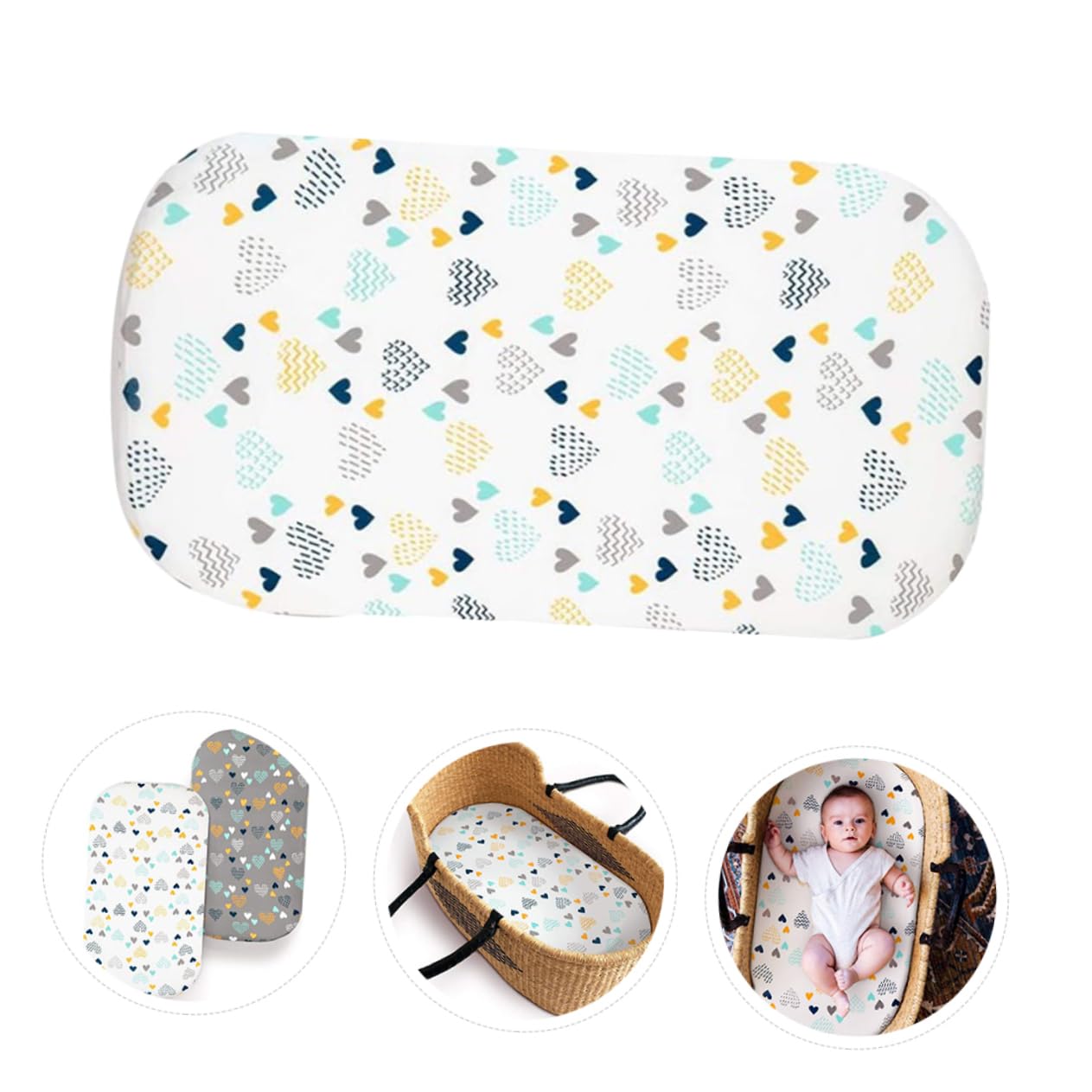 Toyvian 3piezas Protector De Cambiador Elástico para Bebés Funda De Diseño Lavable y Fácil De Poner para Cambiadores y Superficies De Cambio