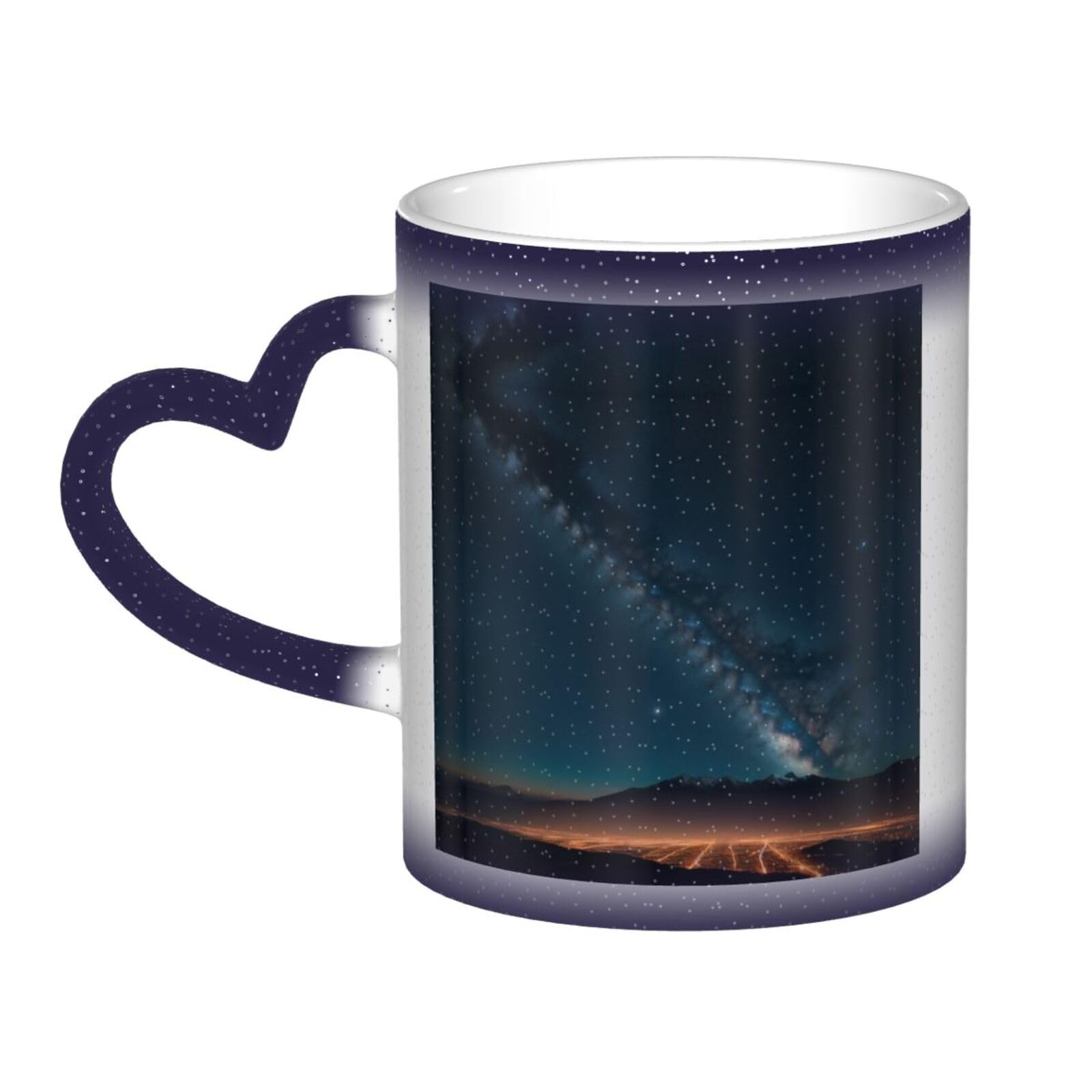 BUULOO Galaxy Night Color Changing Mug In The Sky, Interesting Ceramic Color Changing Coffee Mug, Creative Gift Mug, Suitable As A Gift For Family And Friends