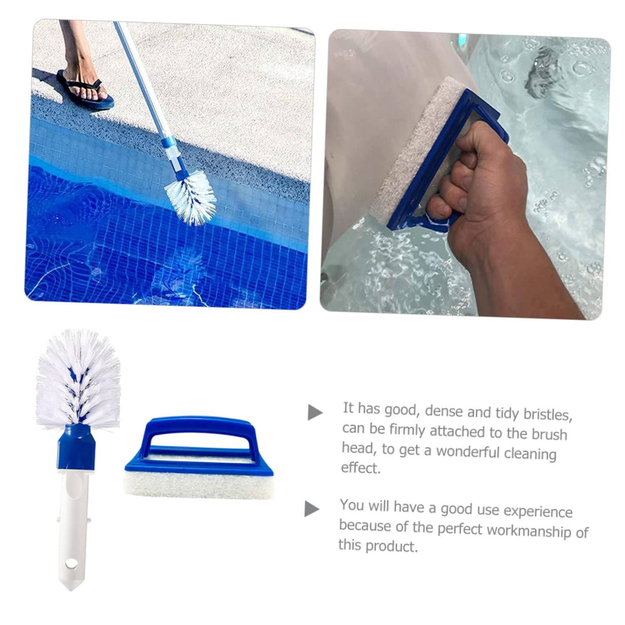 SUPVOX 2piezas Cepillo De Limpieza para Piscina De Herramienta Práctica para Eliminar Manchas y Cepillo De Esponja para Mantener Piscina