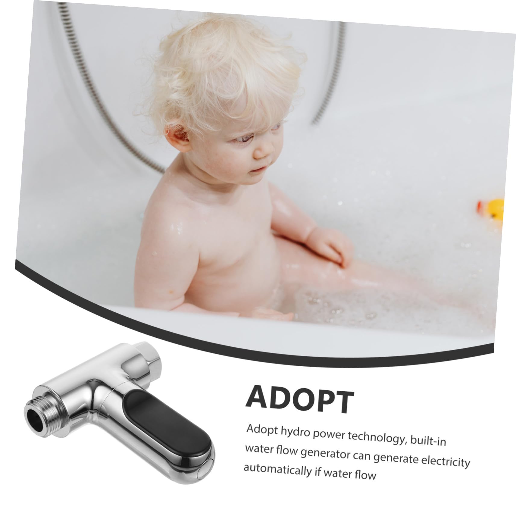 LED Wasserthermometer in Dodekagonform für Dusche und Wasser
