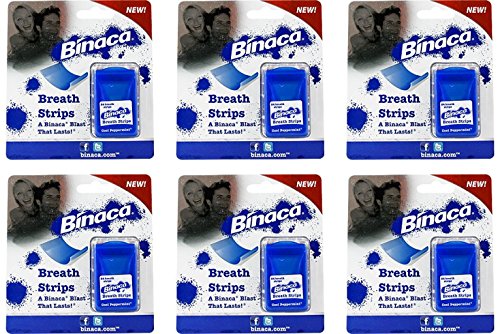 New Binaca Breath Strips 24 Count (Pack of 6)